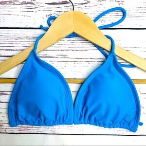 OP bikini triangle tie top turquoise blue padded